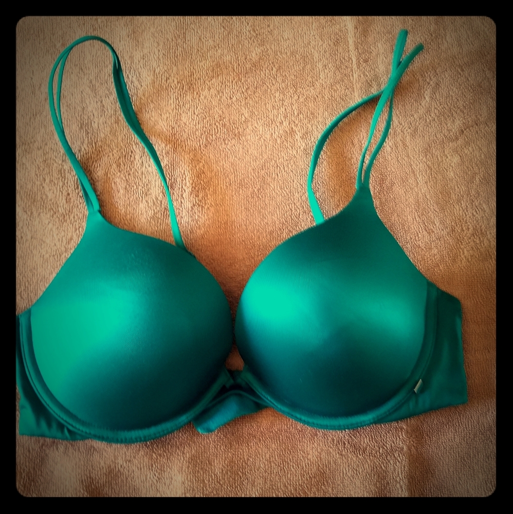 Vibrant green Victoria's secret bra
